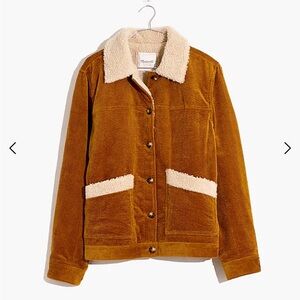 Madewell Sherpa-Lined Corduroy Swing Chore Coat